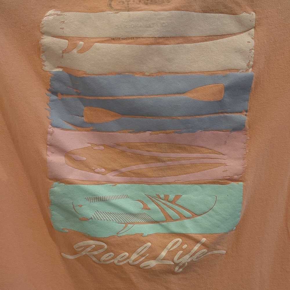 Reel Life Women's Short Sleeve Tee - Orange
